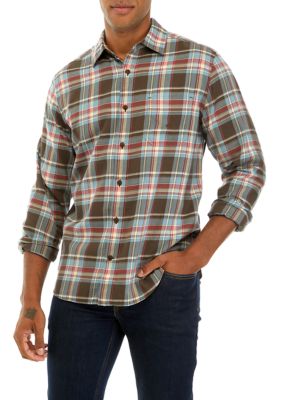 Nautica Men's Sustainably Crafted Plaid Shirt, Small