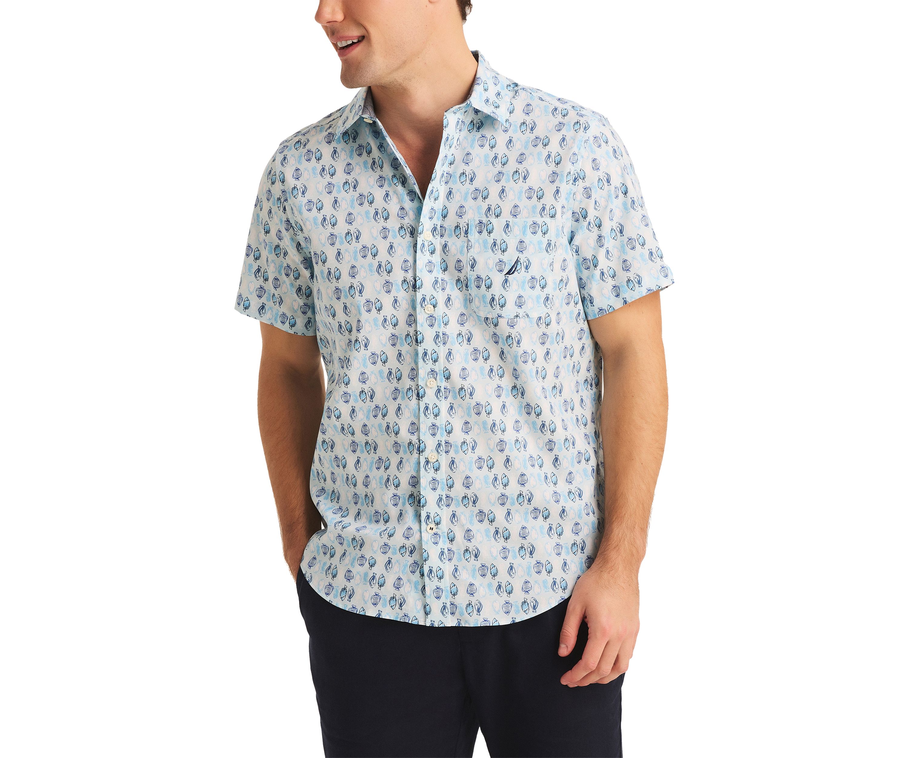 Sustainably Crafted Printed Short-Sleeve Shirt