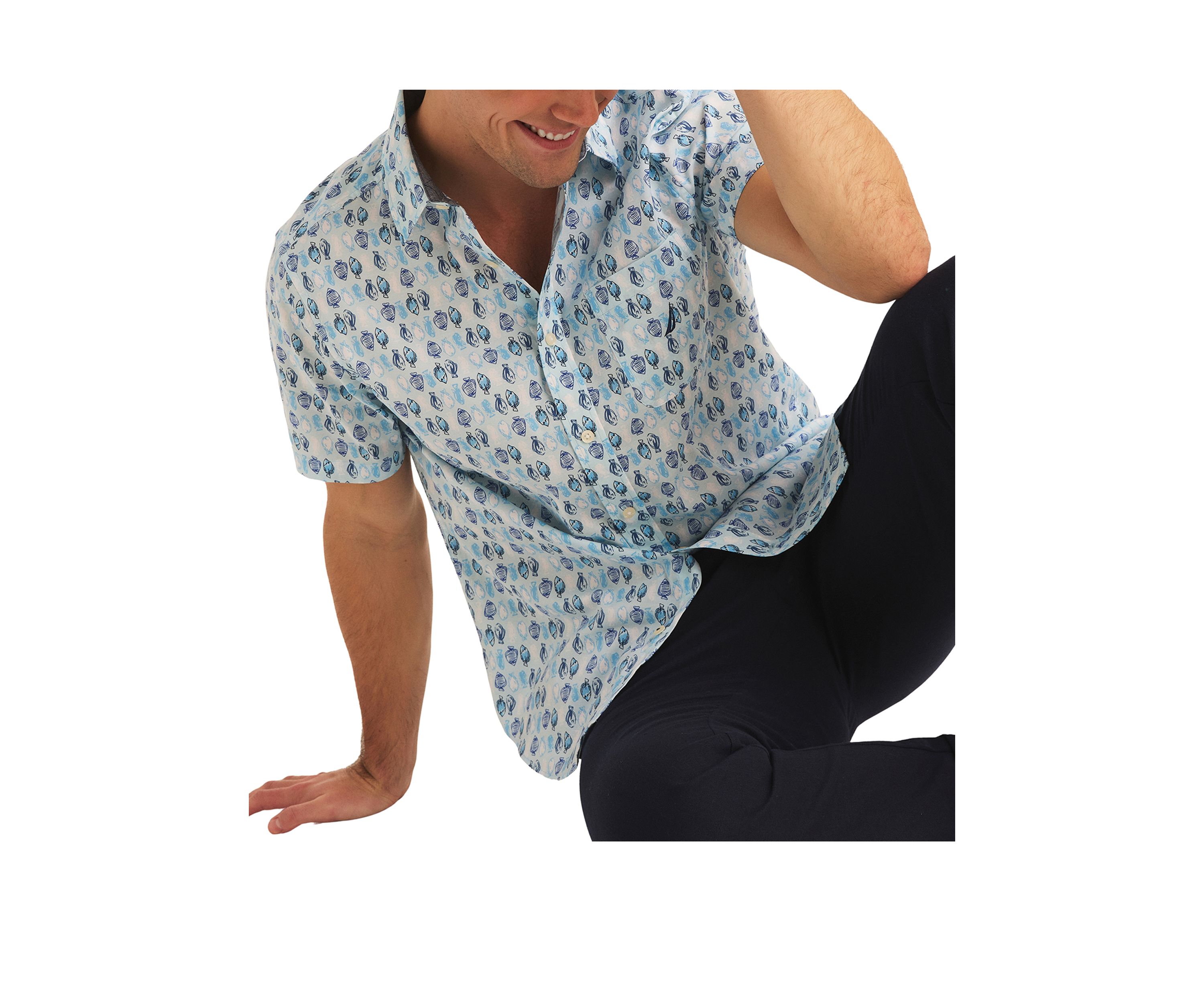 Sustainably Crafted Printed Short-Sleeve Shirt
