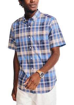 Nautica Men's Sustainably Crafted Plaid Short-Sleeve Shirt