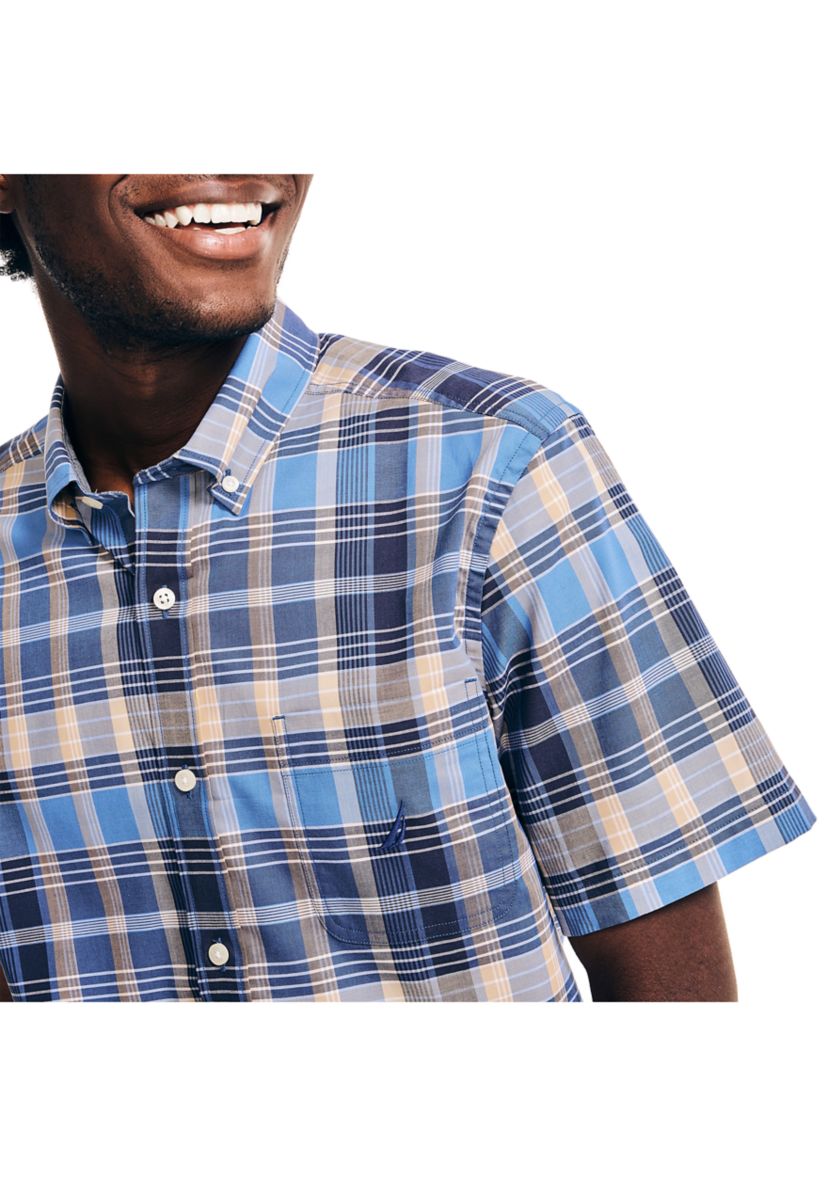 Sustainably Crafted Plaid Short-Sleeve Shirt
