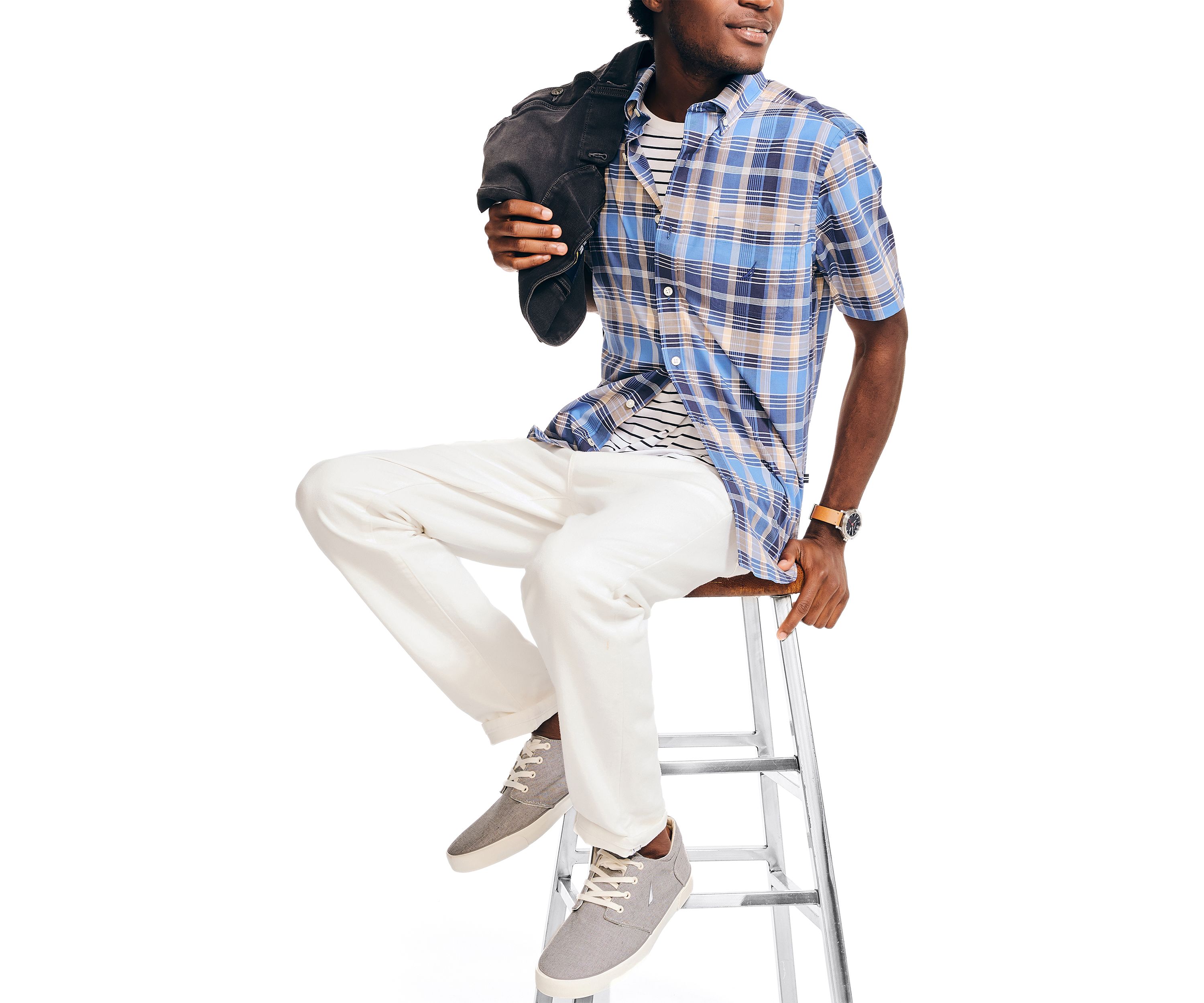 Sustainably Crafted Plaid Short-Sleeve Shirt