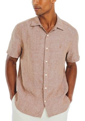 Nautica Men's Classic Fit Stretch Solid Long Sleeve Button Down