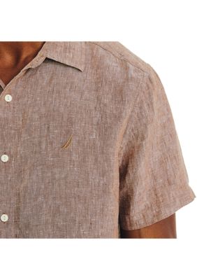 Solid Linen Short Sleeve Shirt