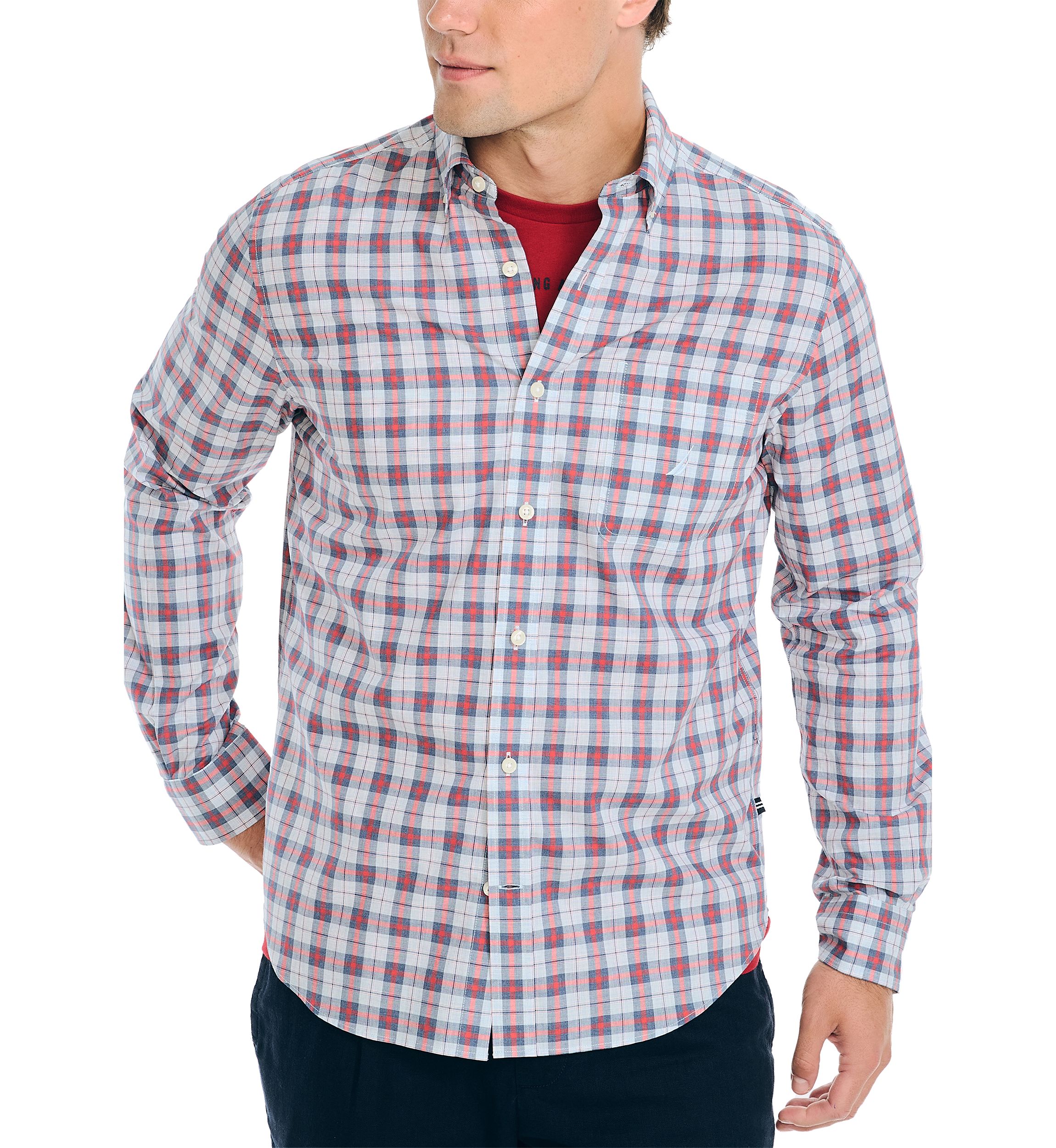 Heathered Plaid Shirt