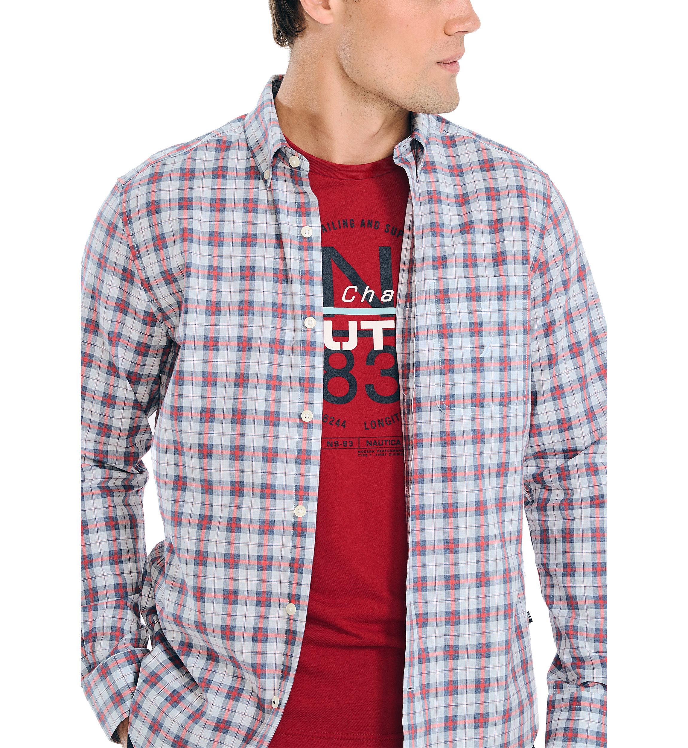 Heathered Plaid Shirt