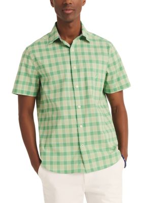 Nautica Men's Sustainably Crafted Plaid Short-Sleeve Shirt, Medium