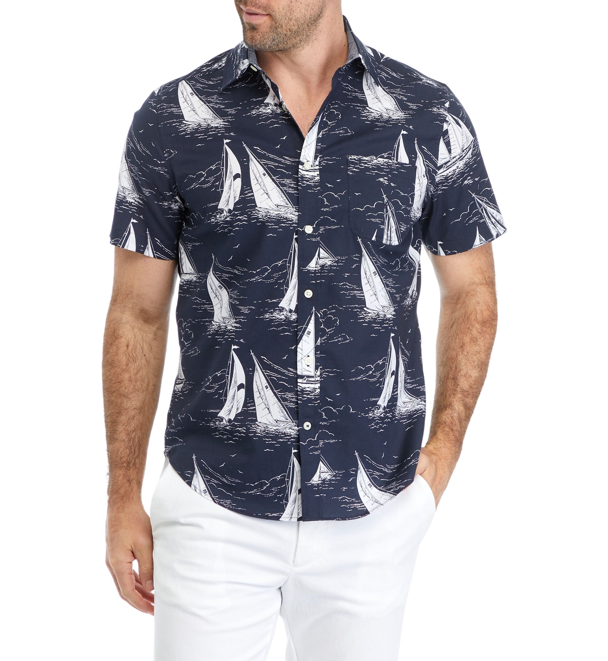 Sustainably Crafted Printed Short-Sleeve Shirt