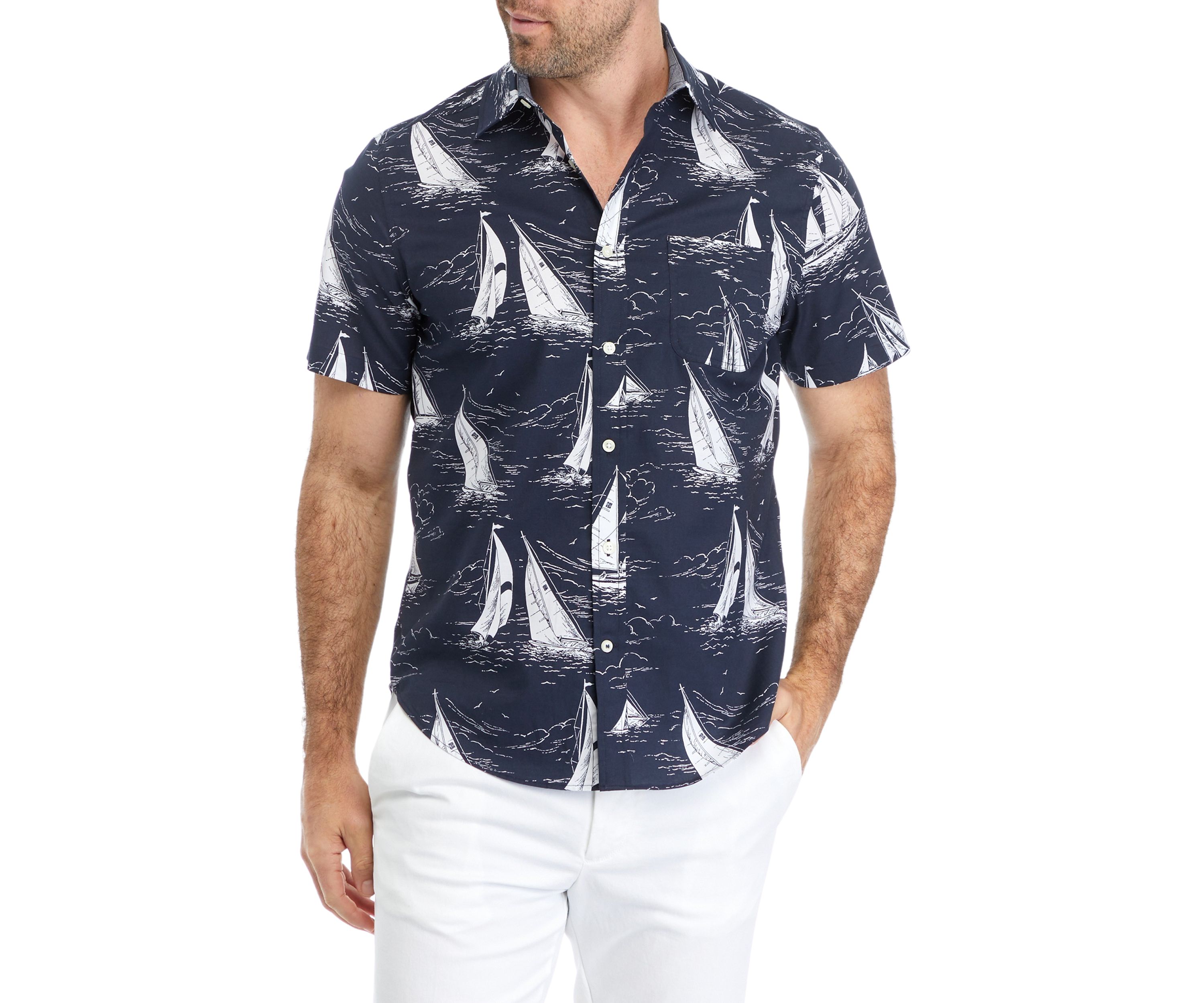 Sustainably Crafted Printed Short-Sleeve Shirt