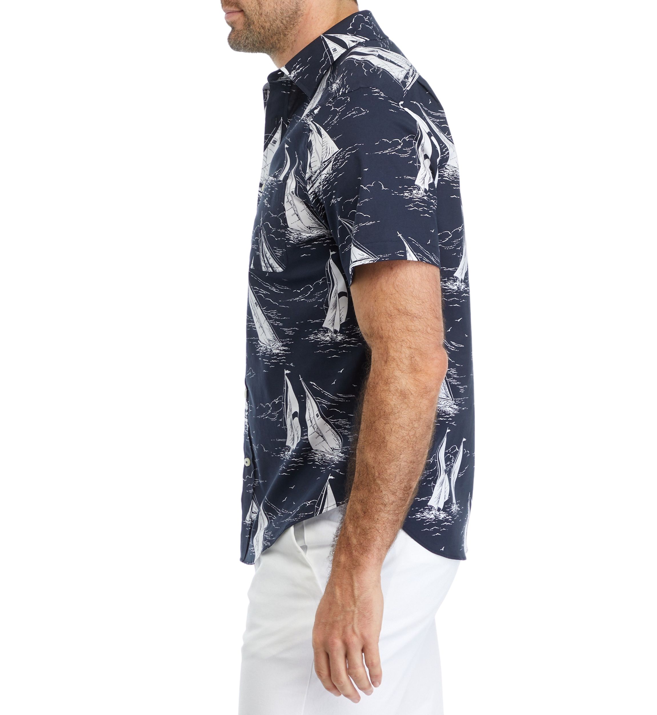 Sustainably Crafted Printed Short-Sleeve Shirt