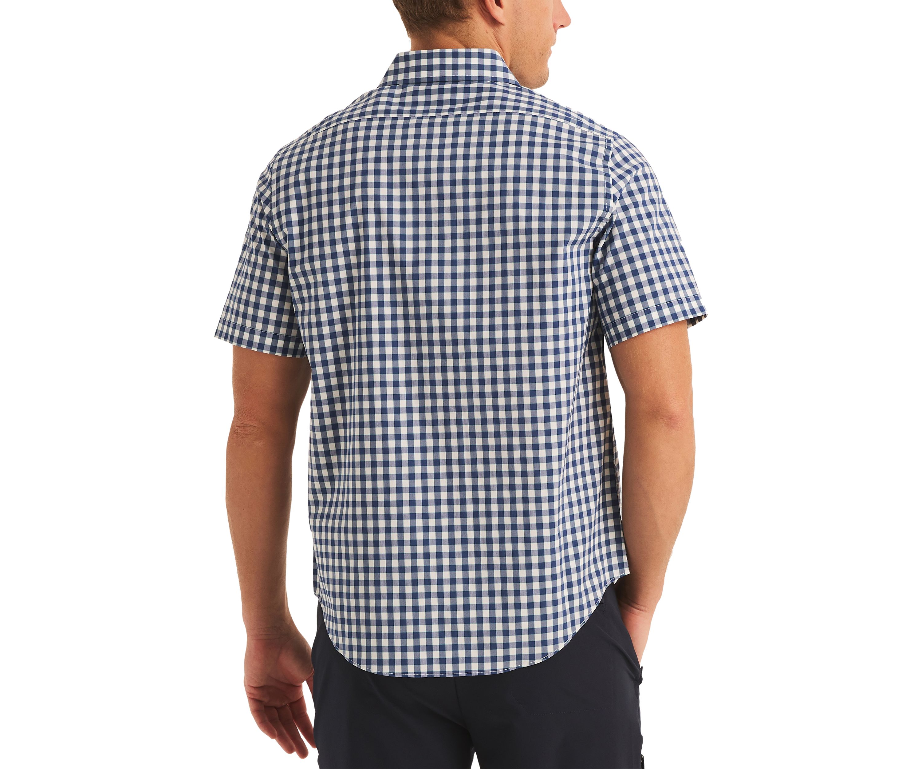 Navtech Trim Fit Plaid Short Sleeve Shirt