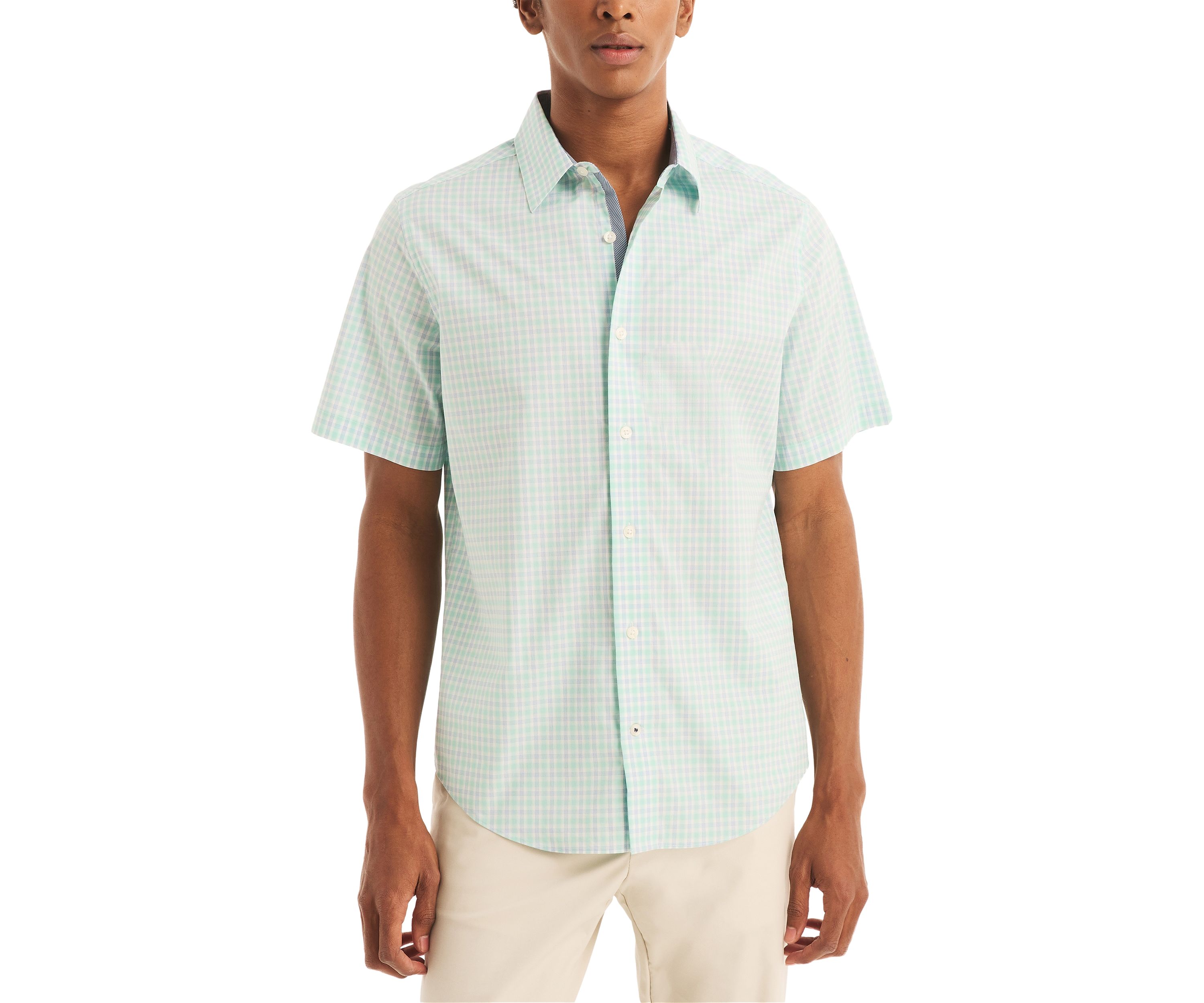 Navtech Trim Fit Plaid Short Sleeve Shirt