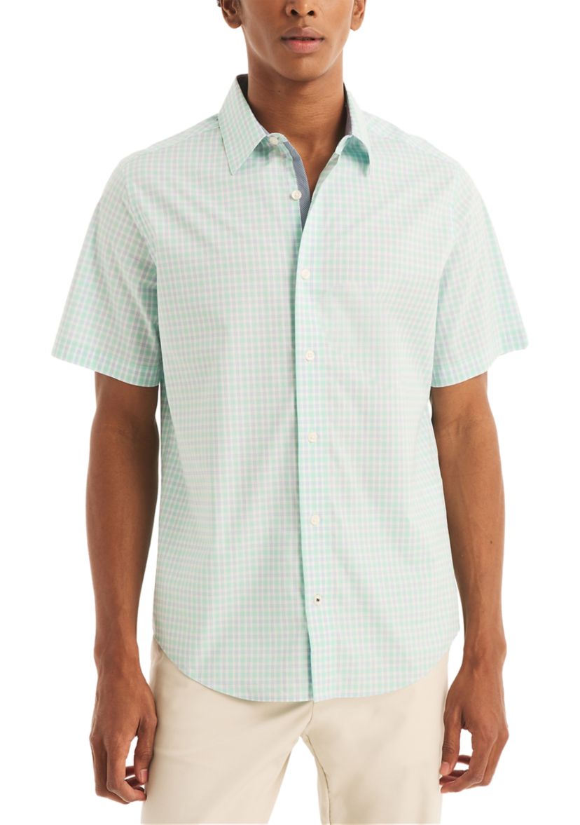 Navtech Trim Fit Plaid Short Sleeve Shirt