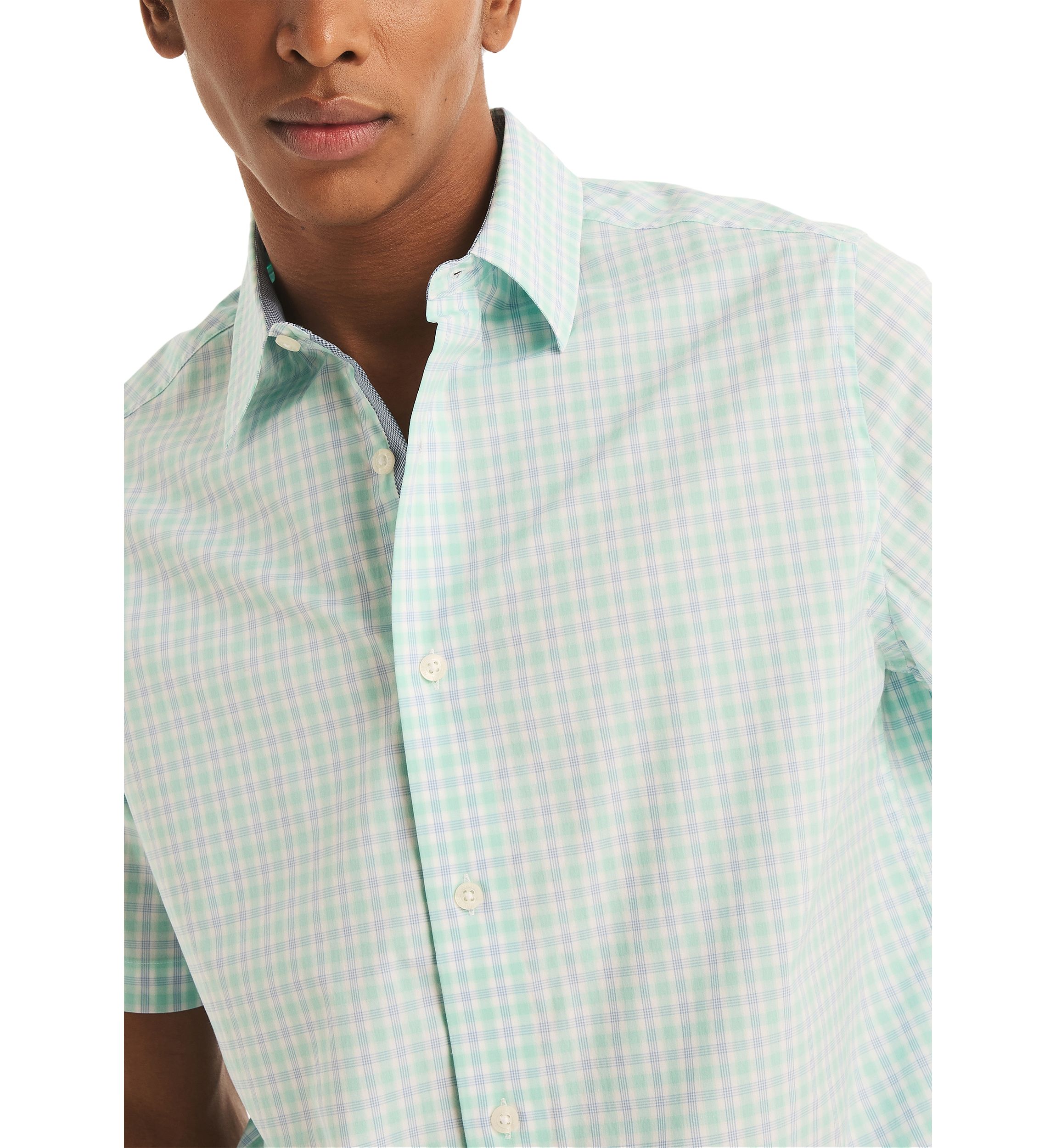 Navtech Trim Fit Plaid Short Sleeve Shirt
