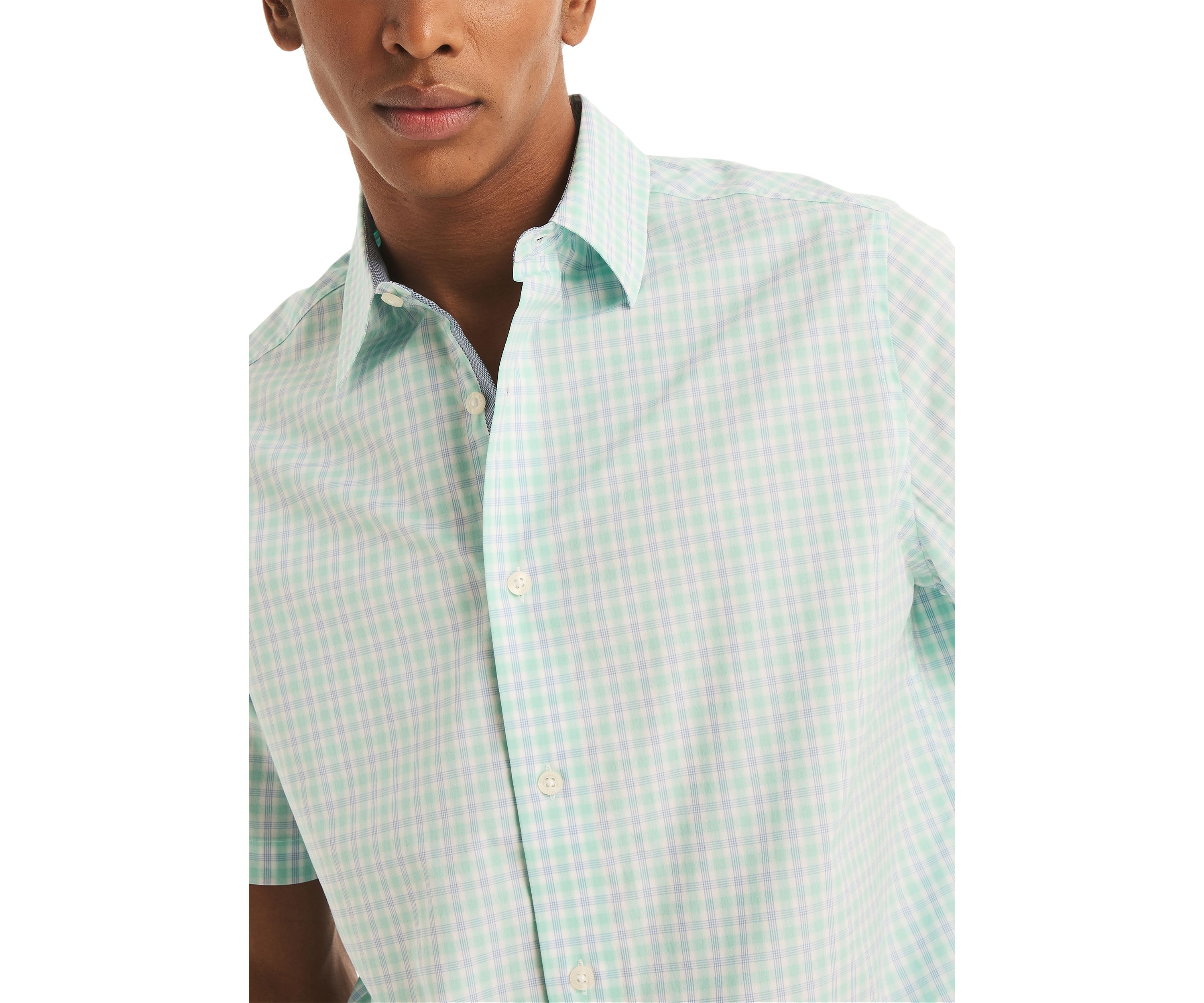 Navtech Trim Fit Plaid Short Sleeve Shirt
