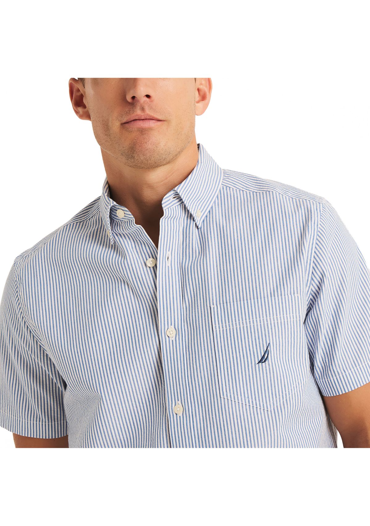 Striped Seersucker Short Sleeve Shirt