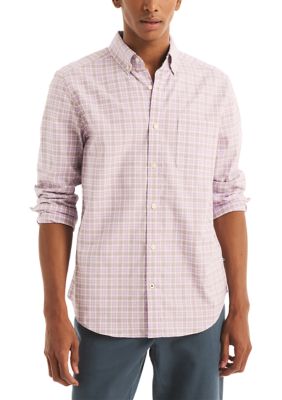 Nautica Men's Plaid Oxford Shirt, Large