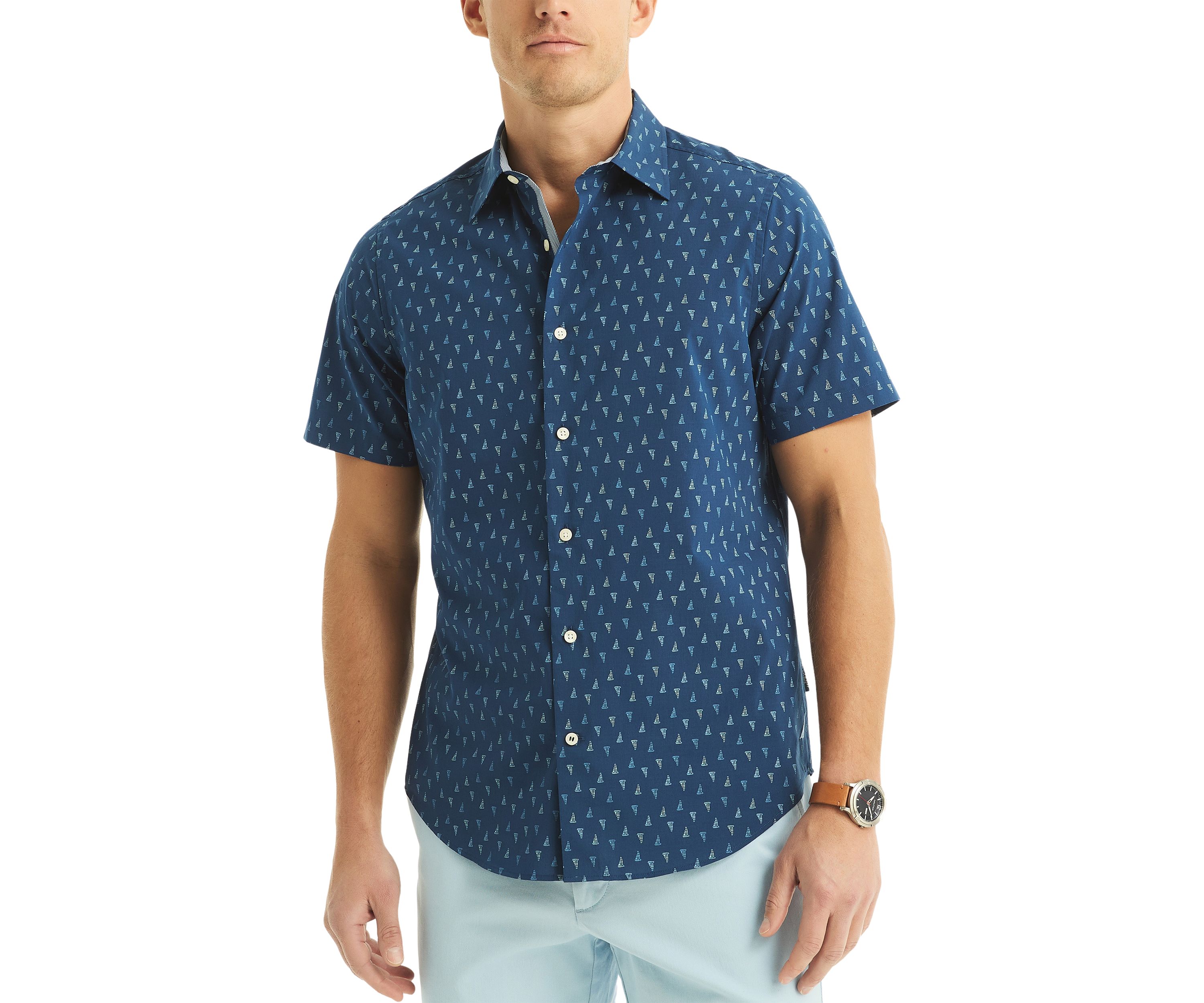 Navtech Trim Fit Printed Short Sleeve Shirt