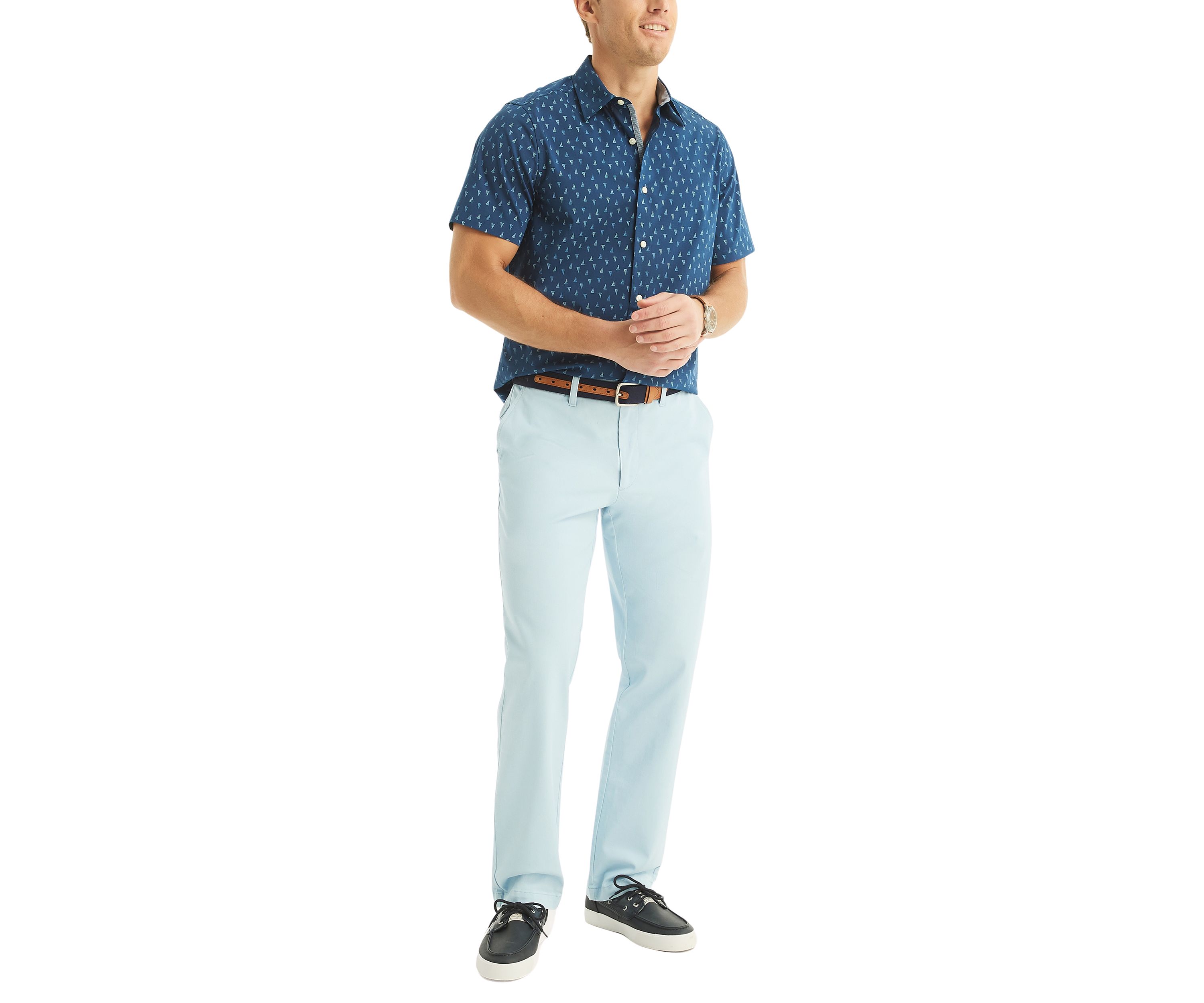 Navtech Trim Fit Printed Short Sleeve Shirt