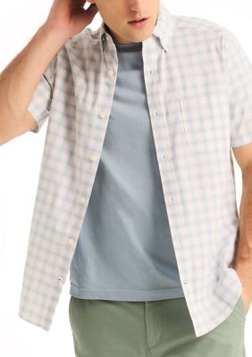 Nautica Men's Sustainably Crafted Plaid Short-Sleeve Shirt, Medium