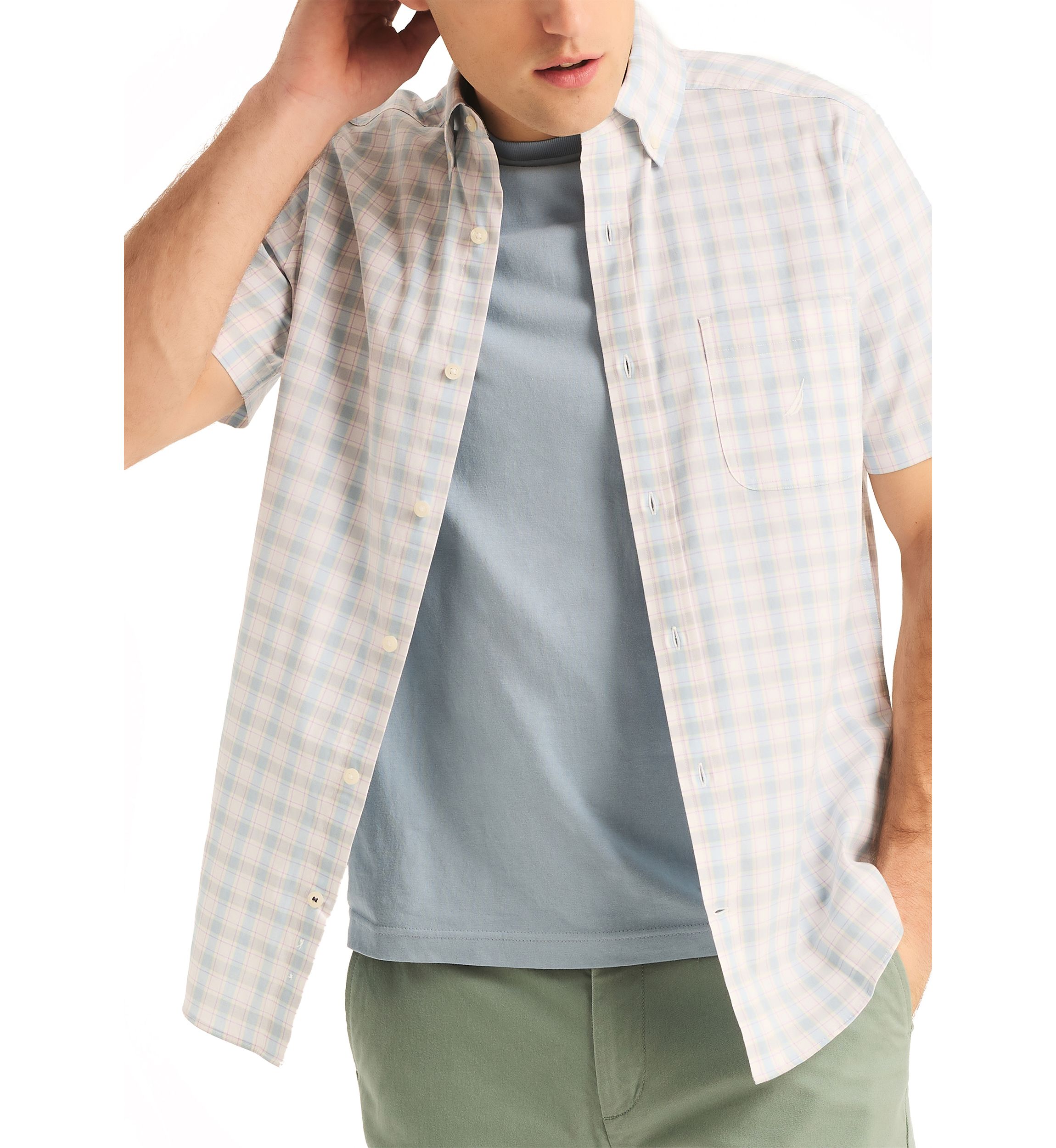Sustainably Crafted Plaid Short-Sleeve Shirt
