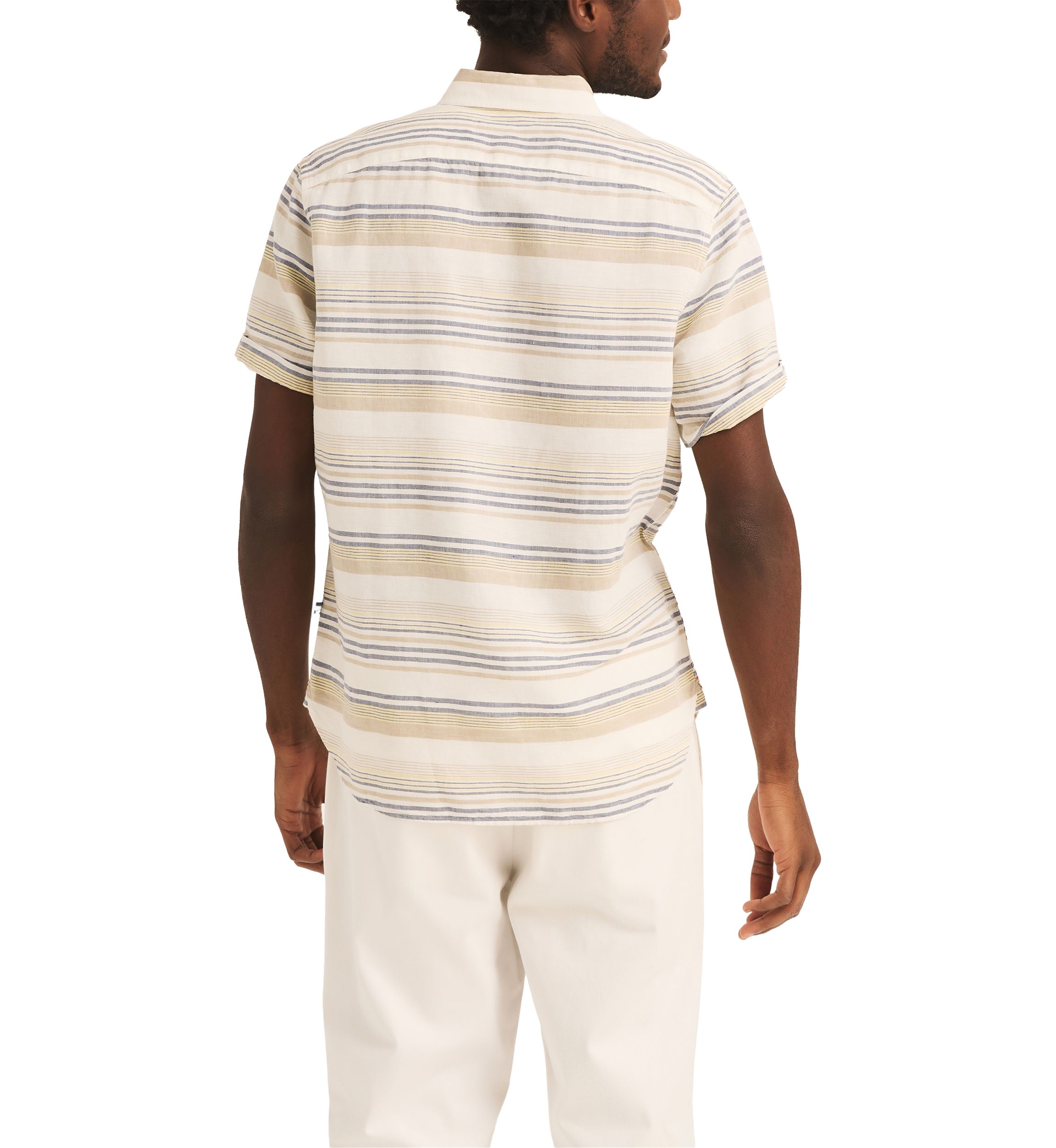 Striped Linen Short Sleeve Shirt
