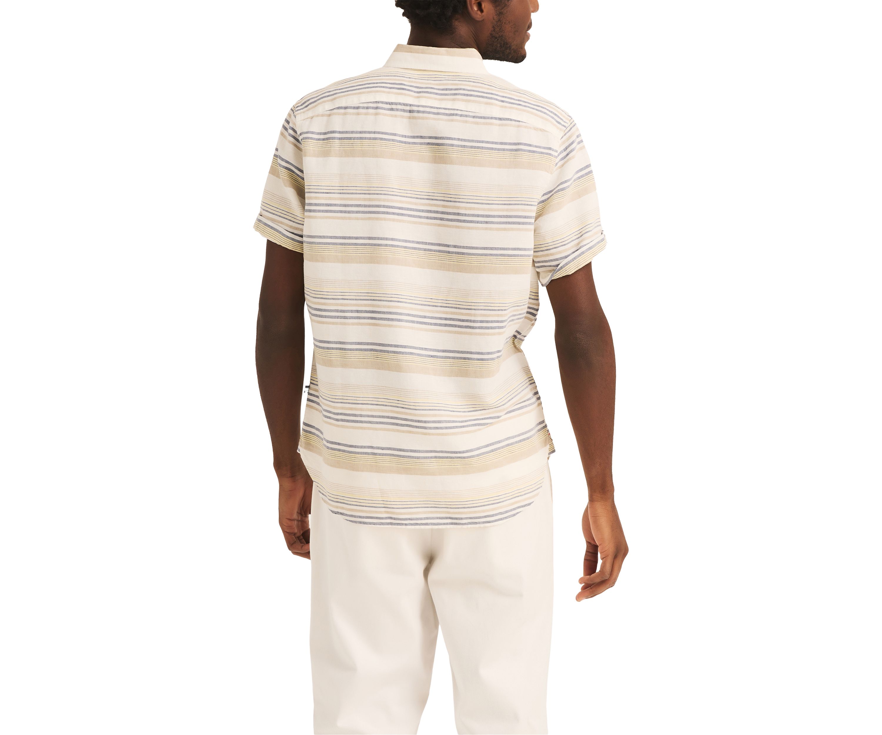 Striped Linen Short Sleeve Shirt