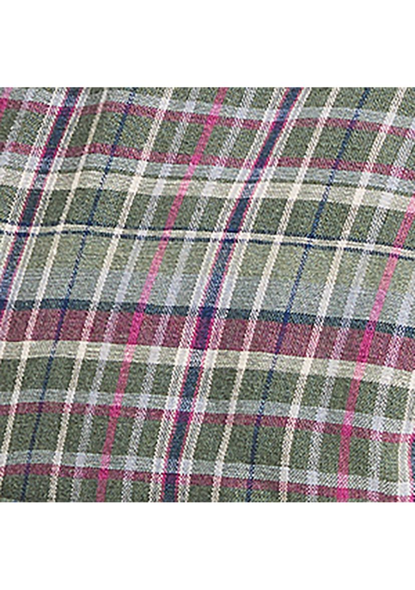  Plaid Linen Short-Sleeve Shirt