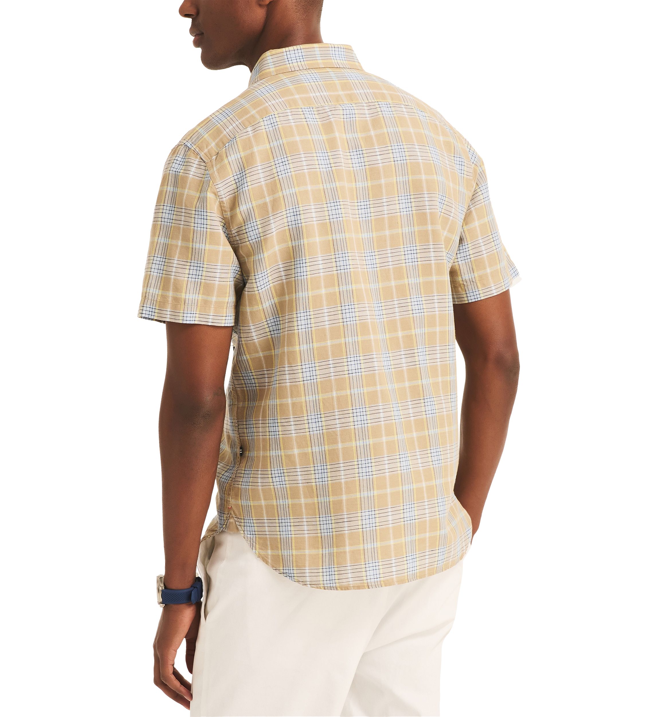 Plaid Linen Short Sleeve Shirt