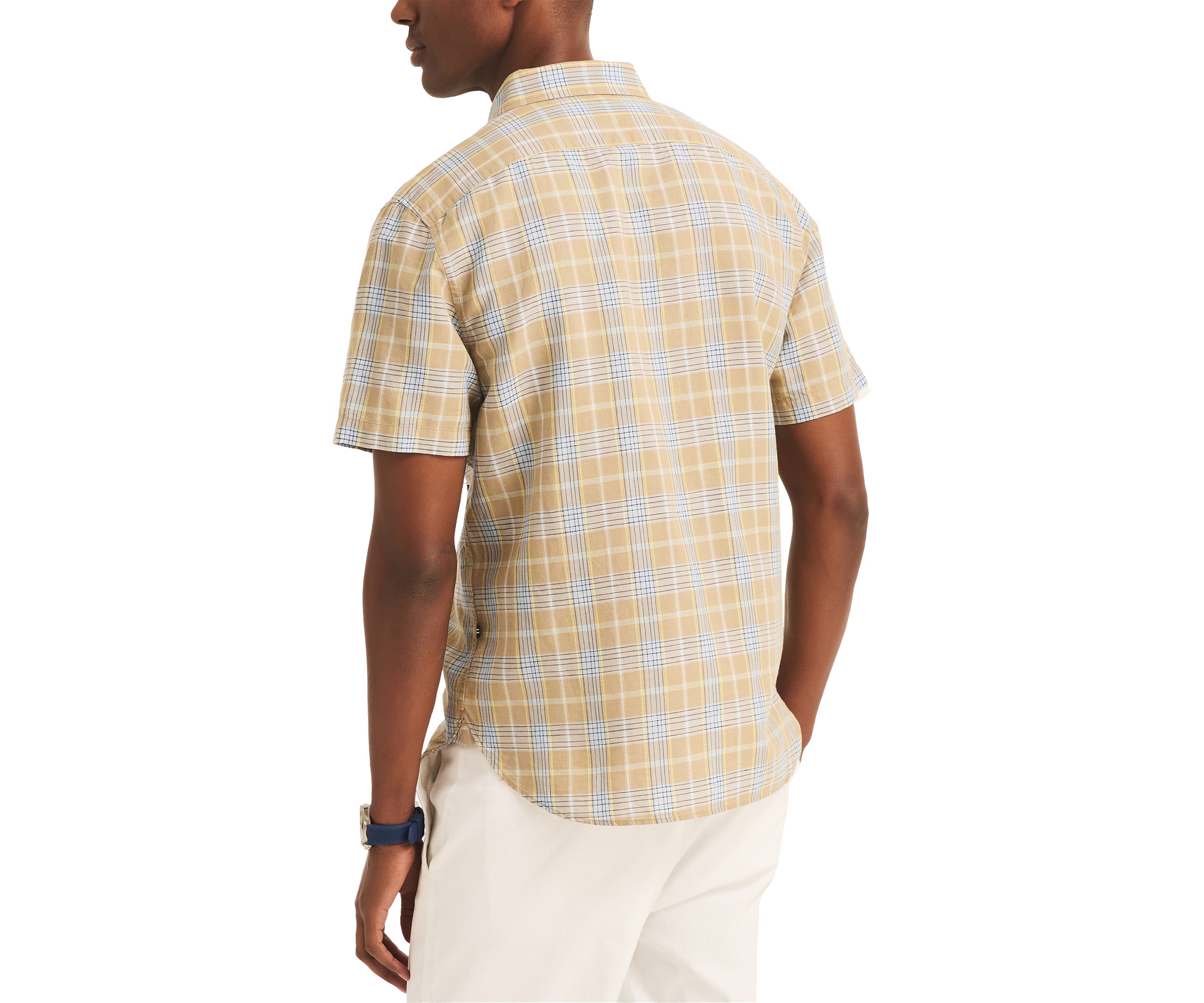Plaid Linen Short Sleeve Shirt
