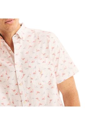 Printed Short-Sleeve Oxford Shirt