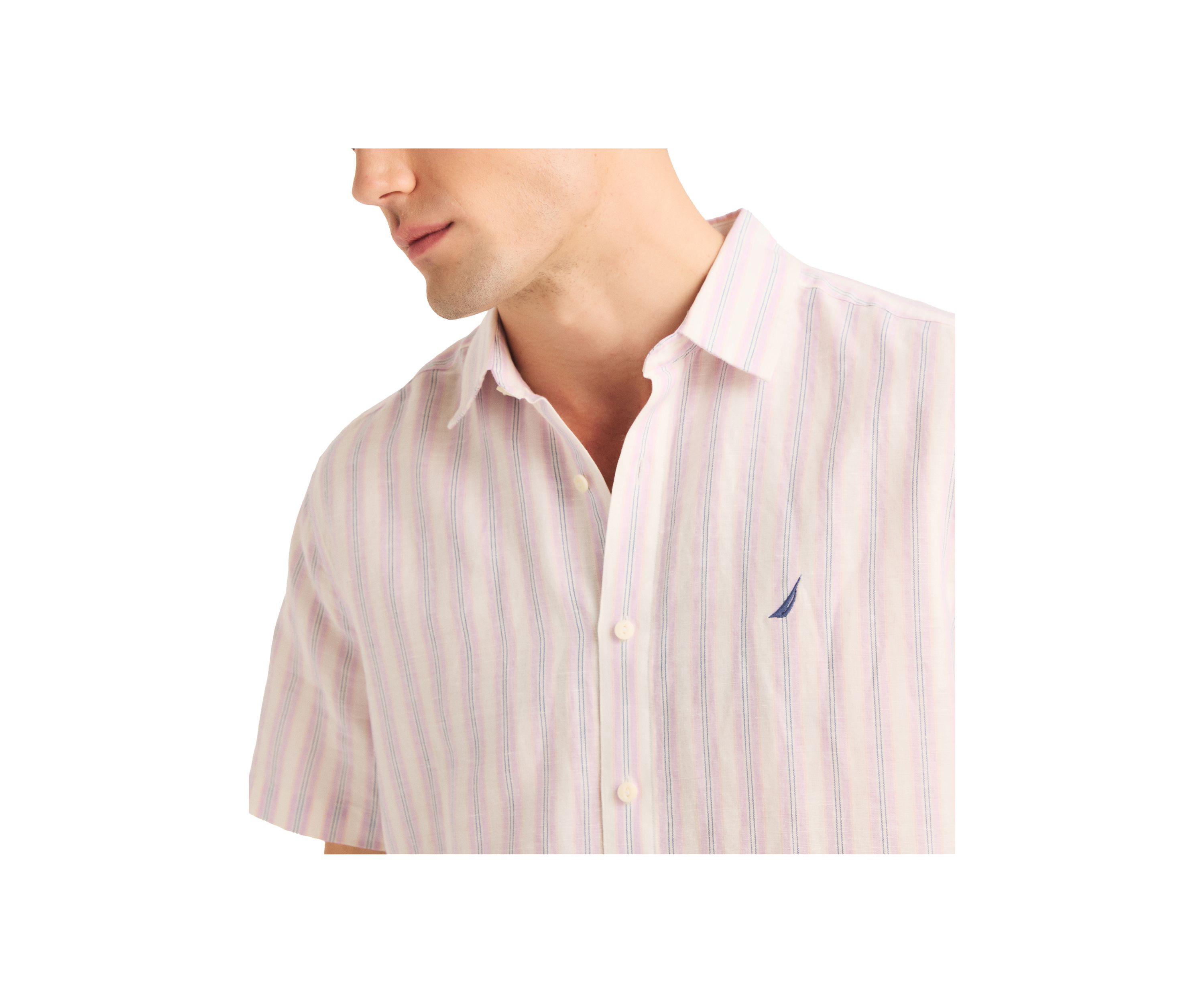 Miami Vice x Nautica Sustainably Crafted Striped Linen Short-Sleeve Shirt