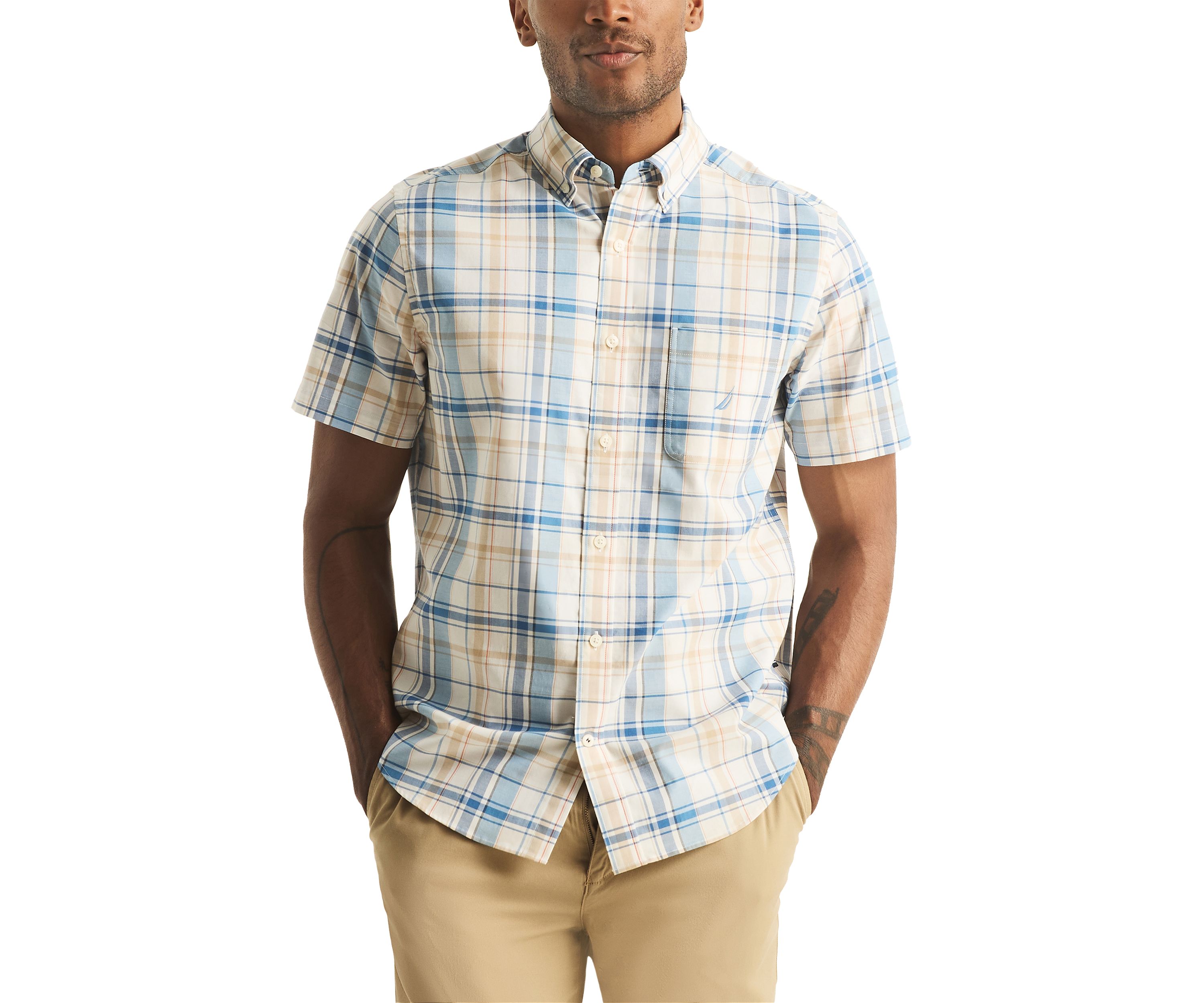 Sustainably Crafted Plaid Short-Sleeve Shirt