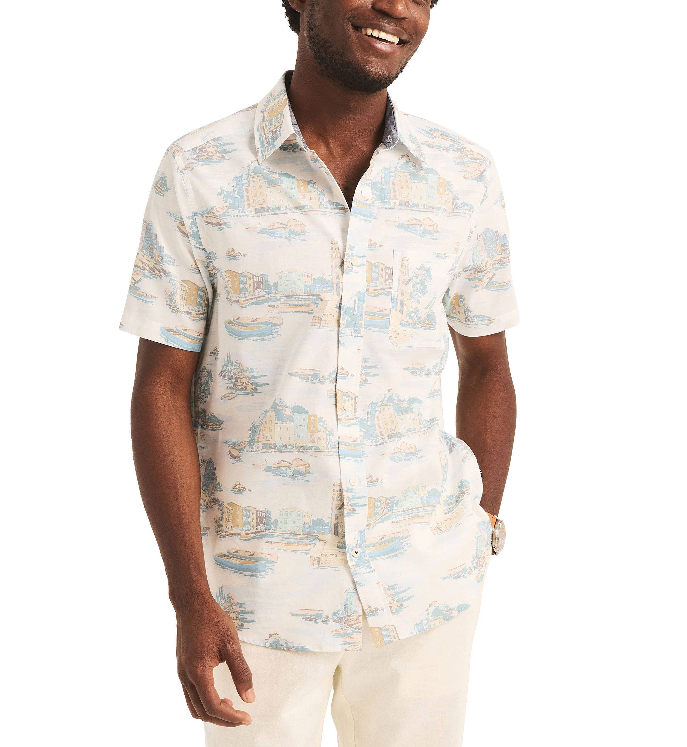Sustainably Crafted Printed Short-Sleeve Shirt