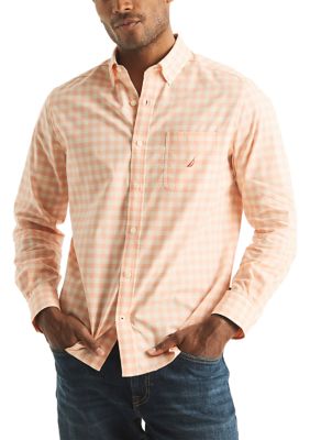 Nautica Men's Sustainably Crafted Plaid Printed Shirt