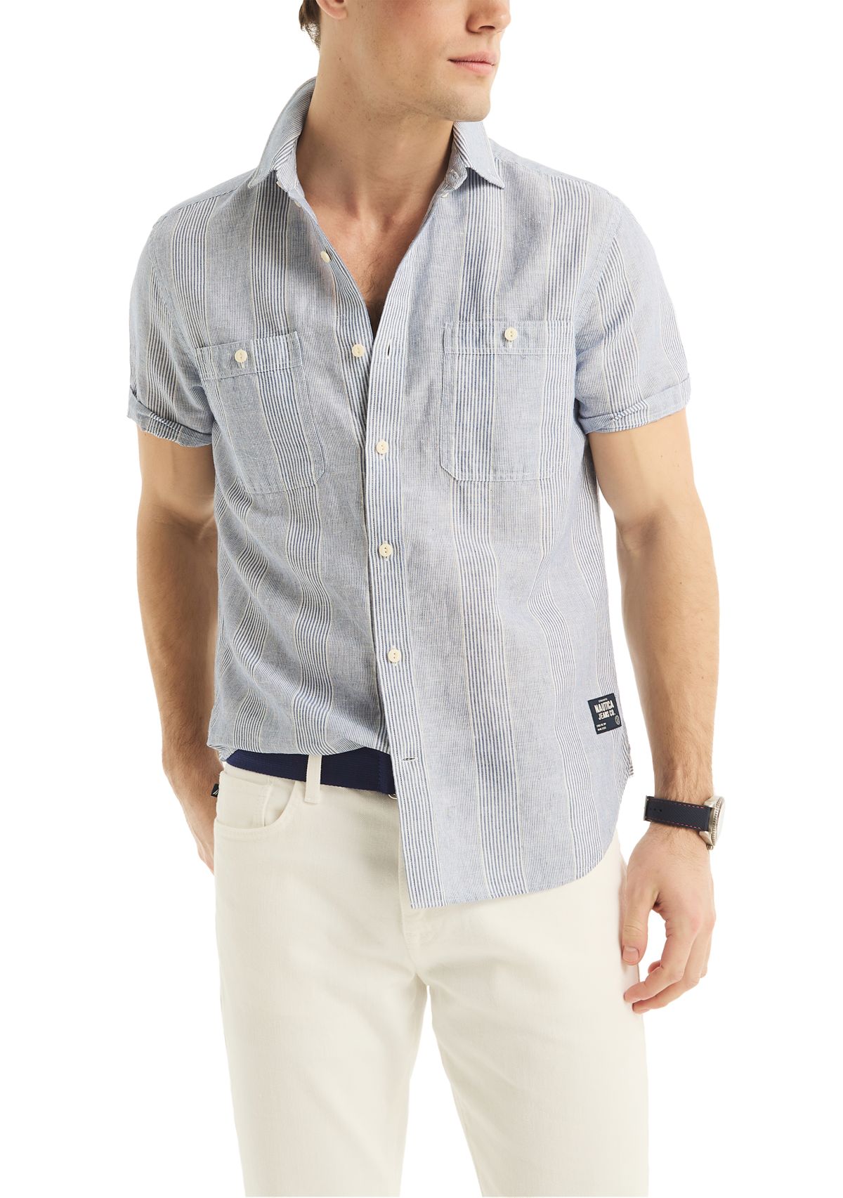 Jeans Co. Linen Short-Sleeve Shirt