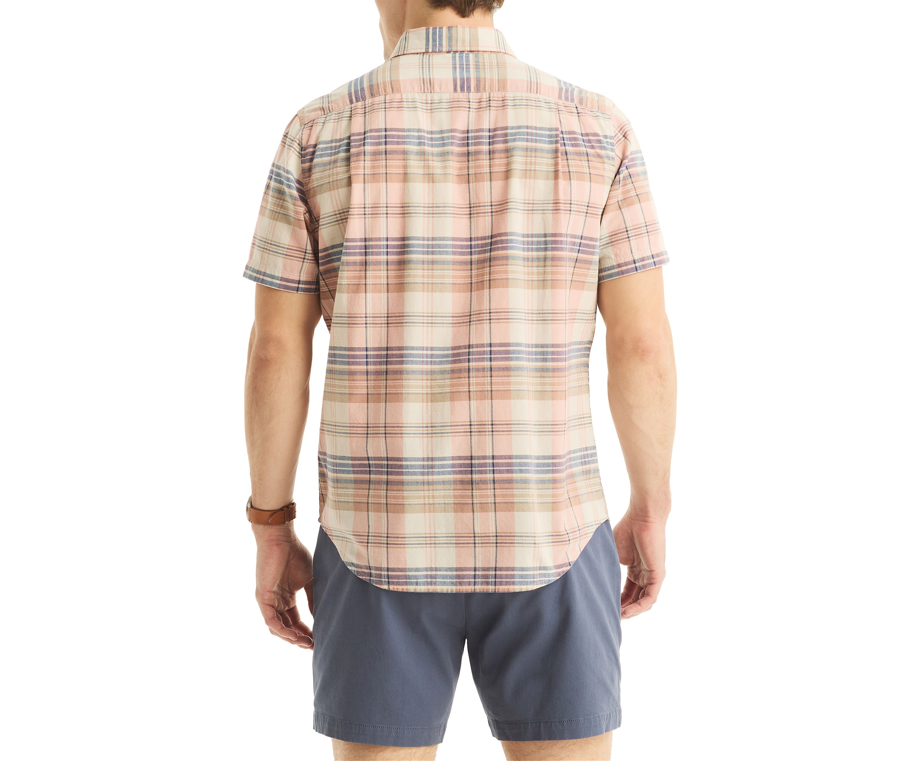 Jeans Co. Madras Plaid Short-Sleeve Shirt