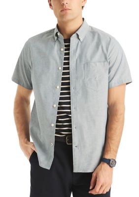 Solid Short-Sleeve Oxford Shirt