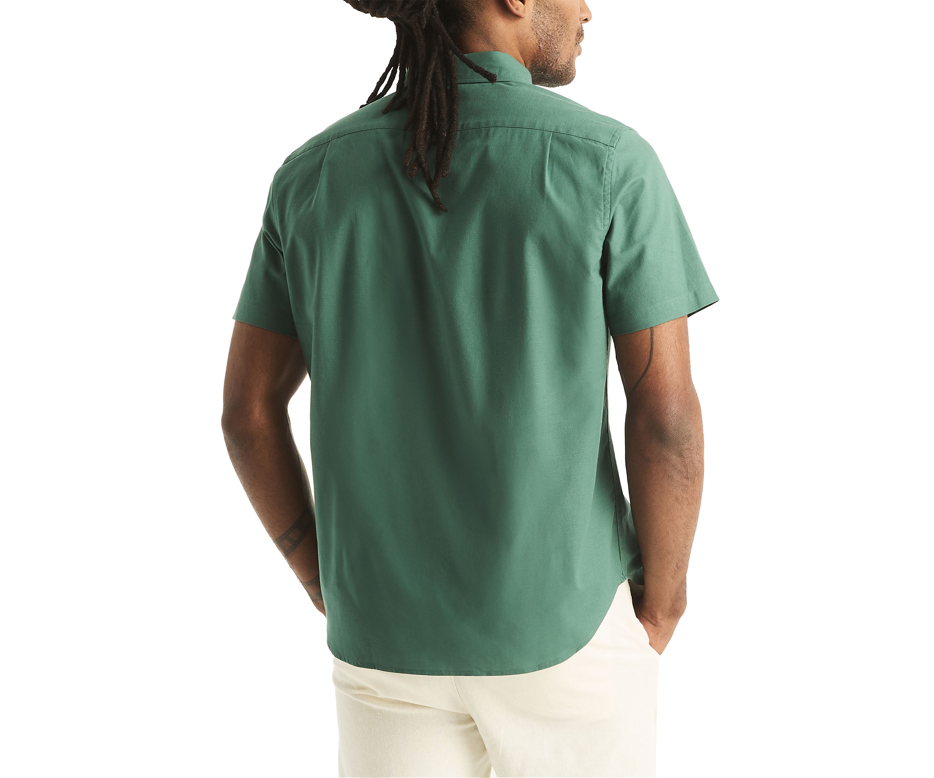 Solid Short-Sleeve Oxford Shirt