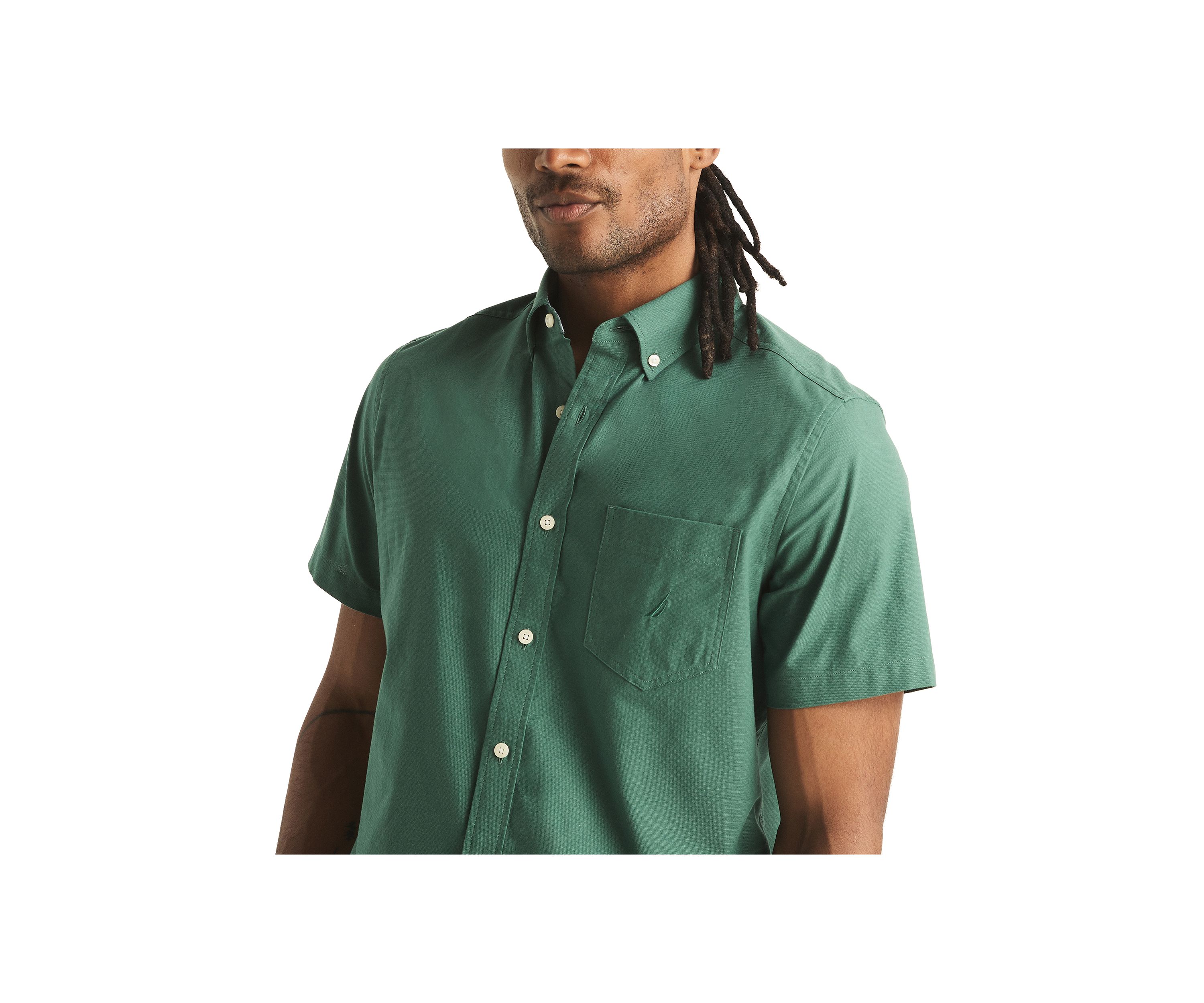 Solid Short-Sleeve Oxford Shirt