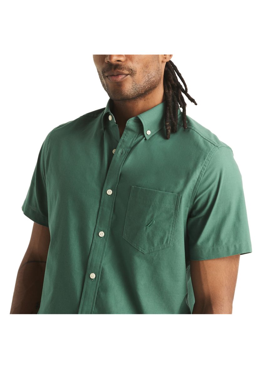 Solid Short-Sleeve Oxford Shirt