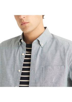 Solid Short-Sleeve Oxford Shirt