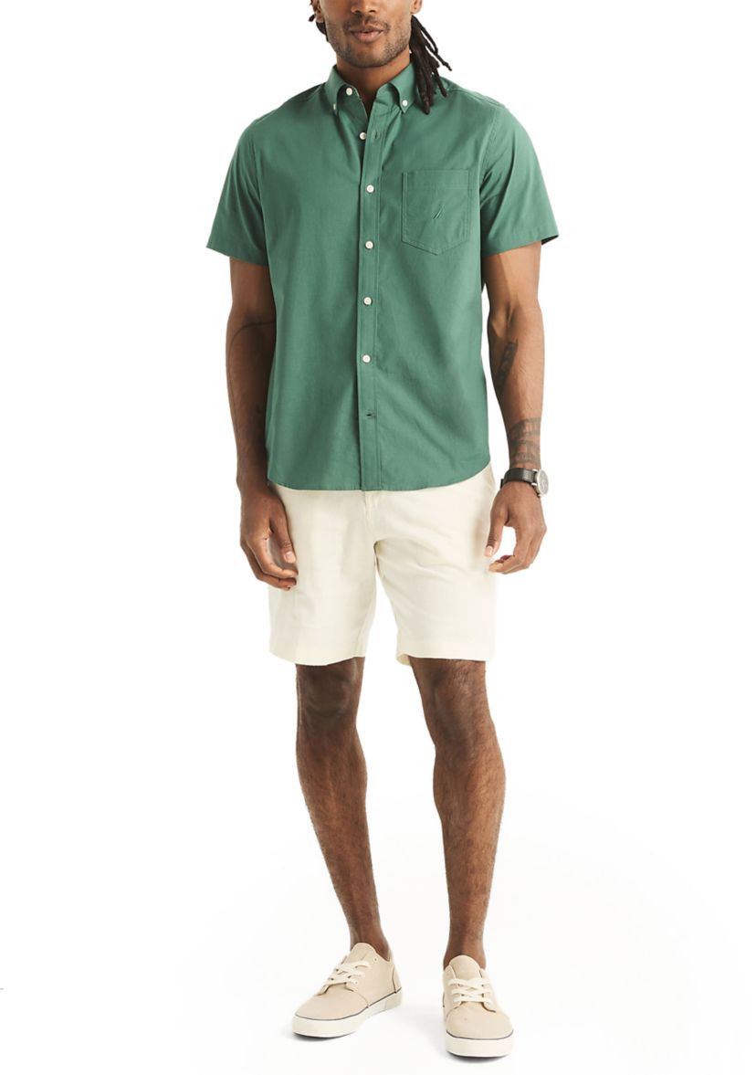 Solid Short-Sleeve Oxford Shirt