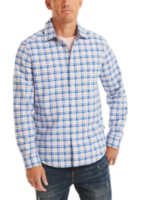 Nautica Men's Plaid Oxford Shirt, Medium