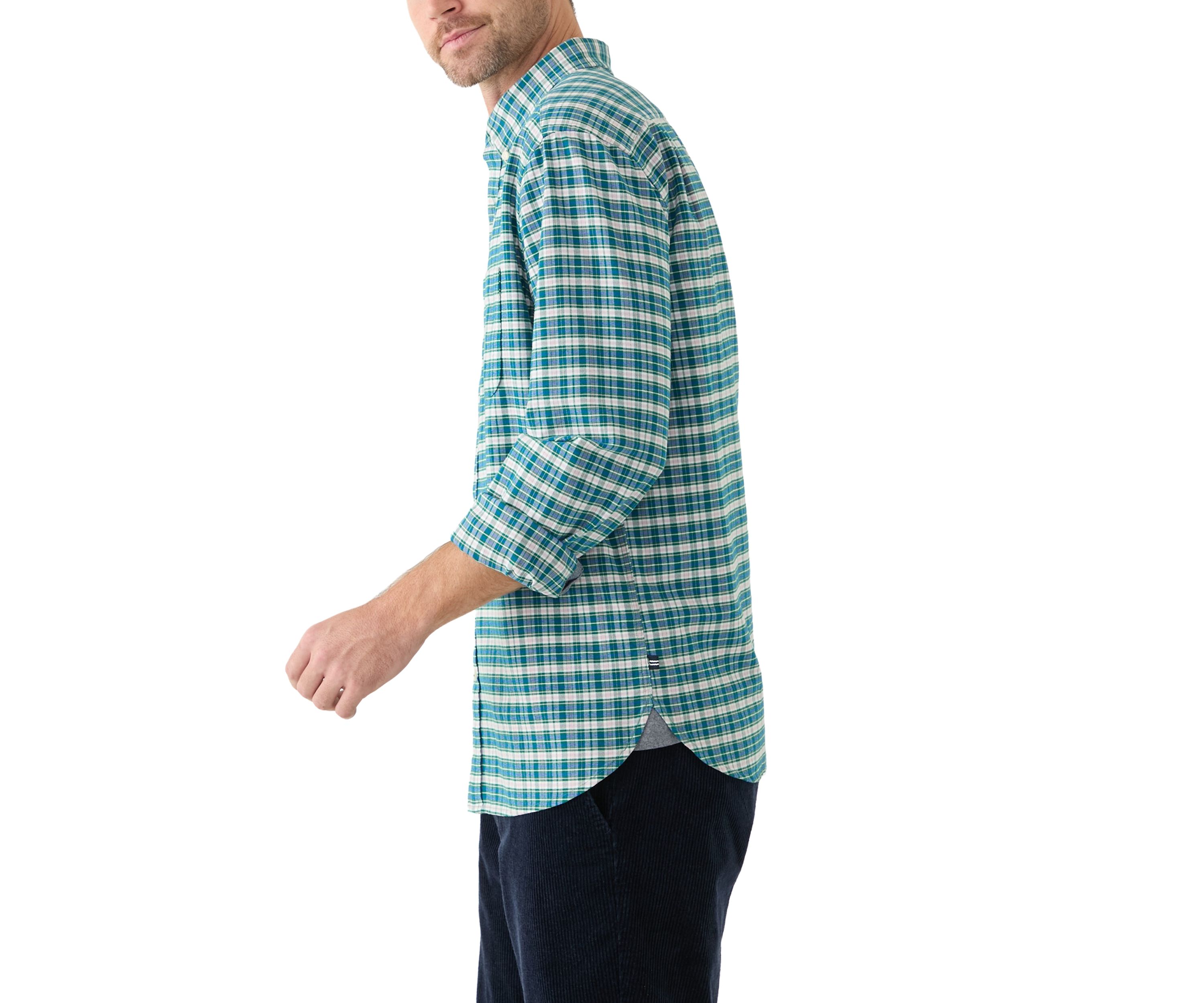 Mens Oxford Plaid Woven Shirt