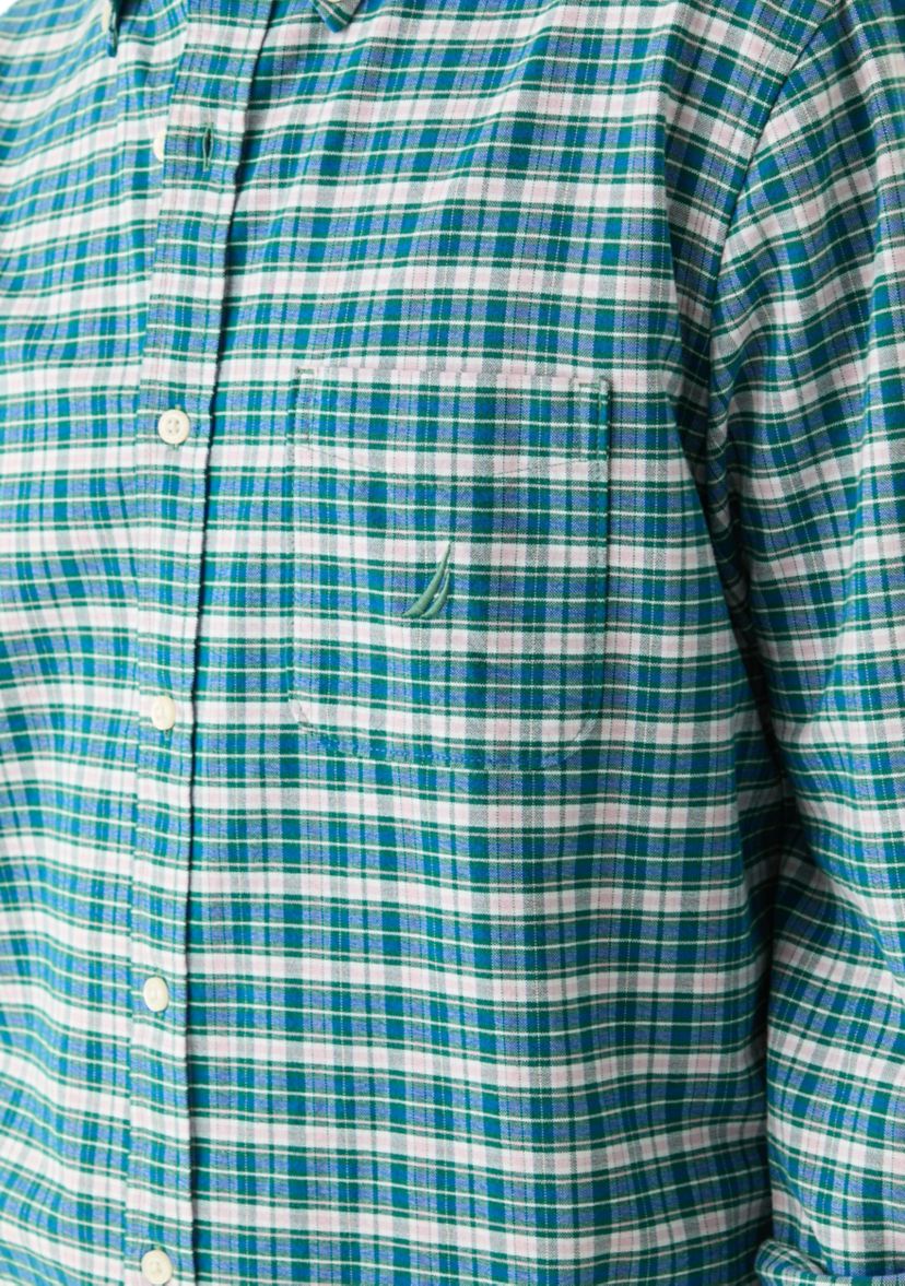 Mens Oxford Plaid Woven Shirt