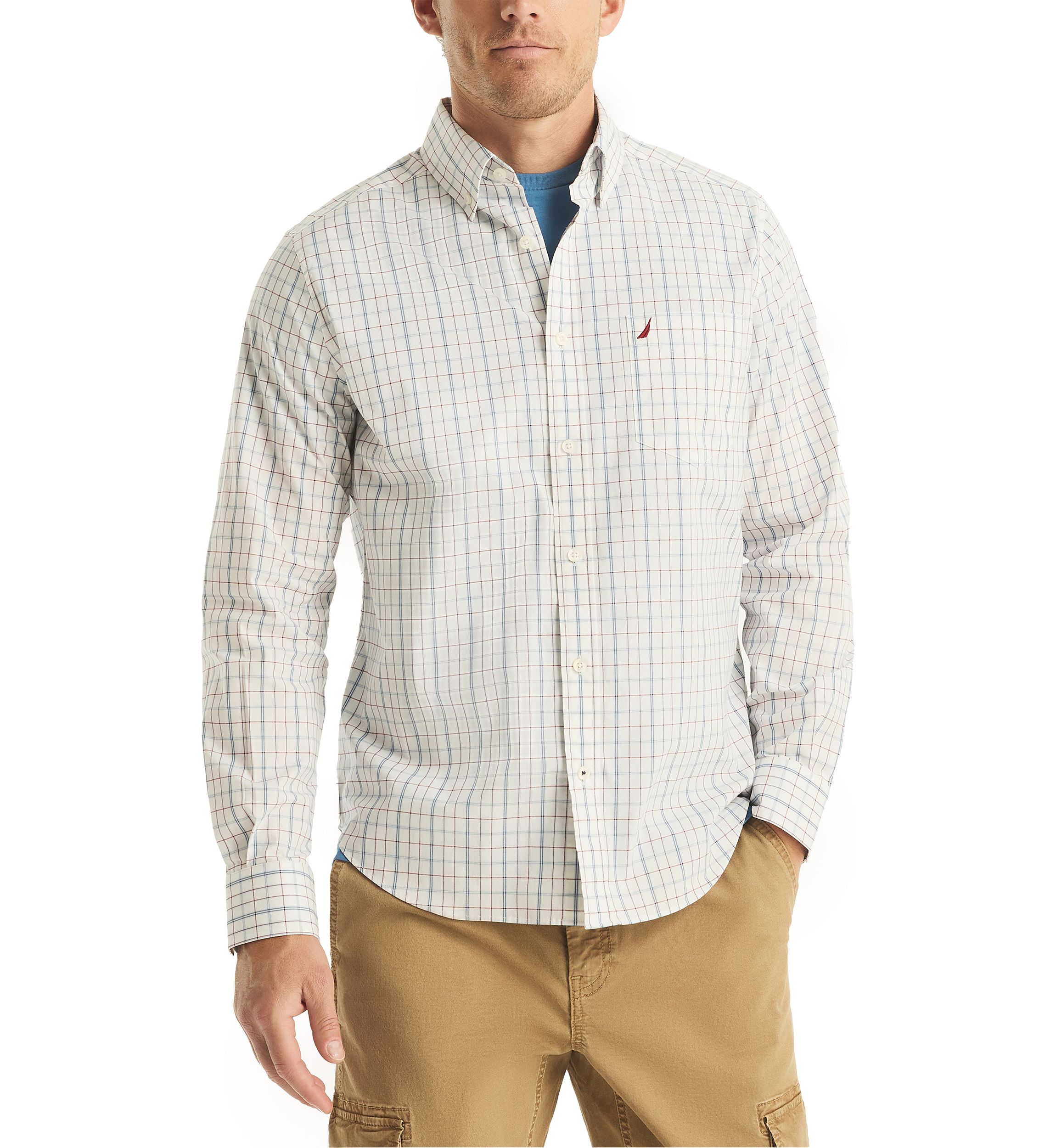 Wrinkle-Resistant Plaid Wear-to-Work Shirt 