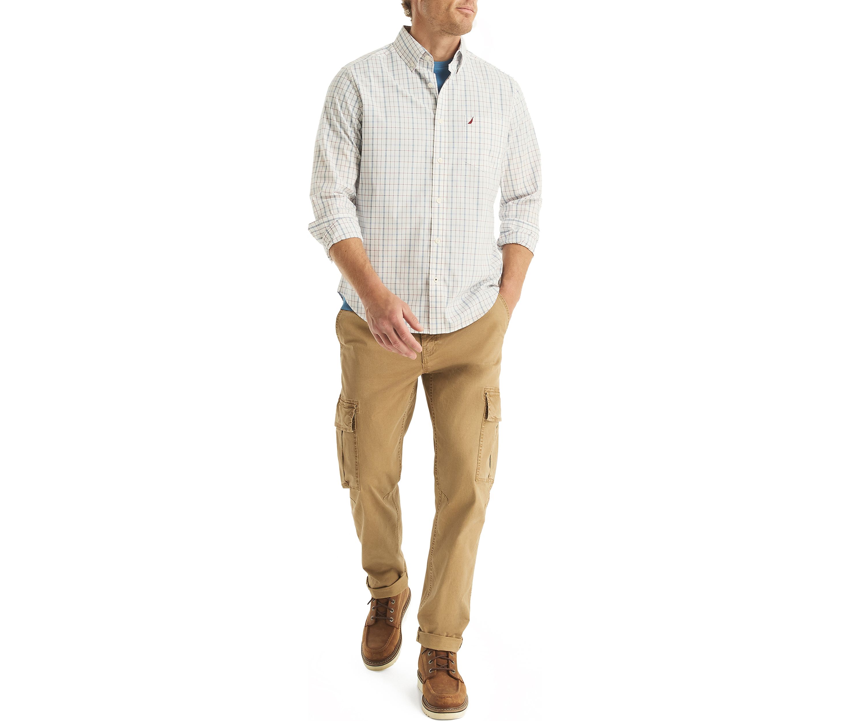 Wrinkle-Resistant Plaid Wear-to-Work Shirt 