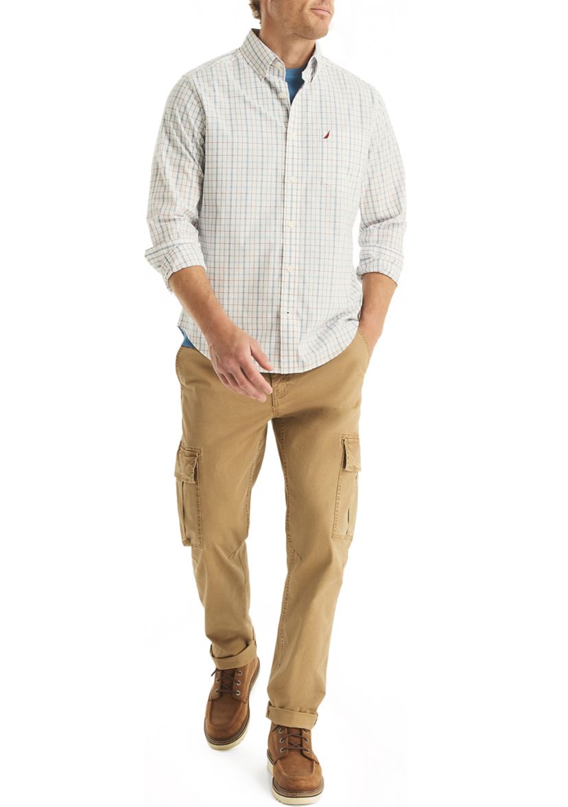 Wrinkle-Resistant Plaid Wear-to-Work Shirt 