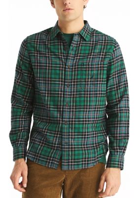 Nautica Men's Plaid Shirt, Navy Blue, 2XL